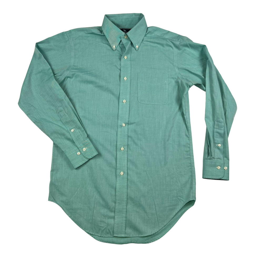 American Living Shirt Mens 14.5 Regular Fit Wrinkle Free Button Down Green